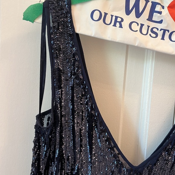 Navy blue sequins top ✨ - Picture 3 of 8